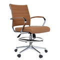 Chaise de dessinateur réglable avec revêtement en similicuir