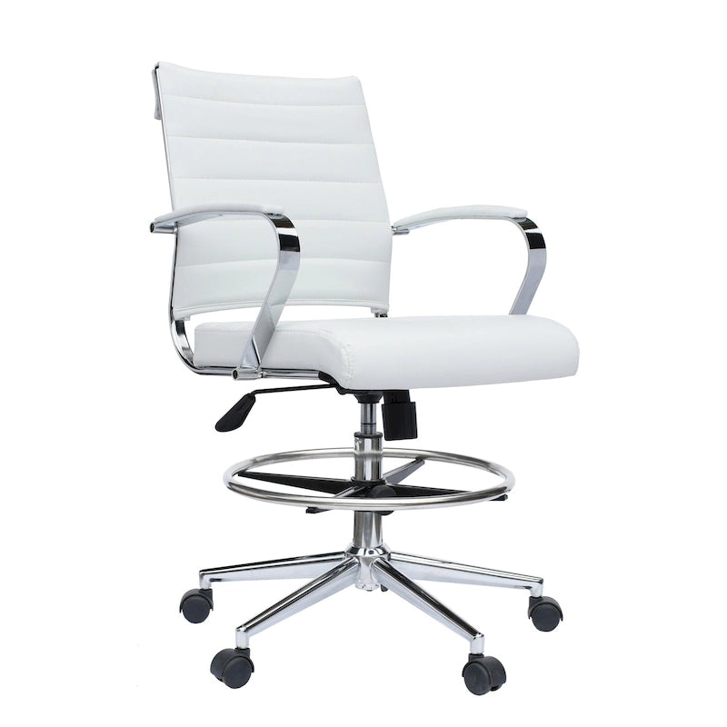 Chaise de dessinateur réglable avec revêtement en similicuir