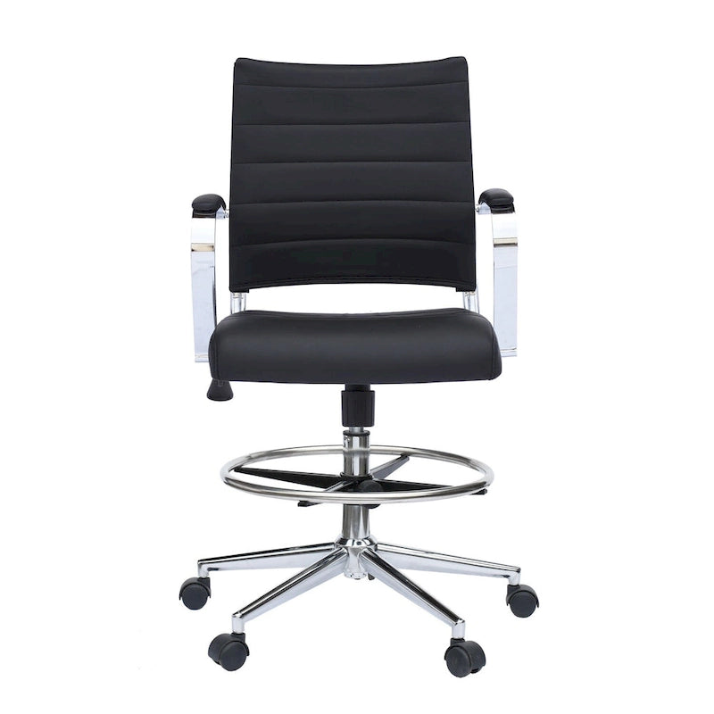 Chaise de dessinateur réglable avec revêtement en similicuir