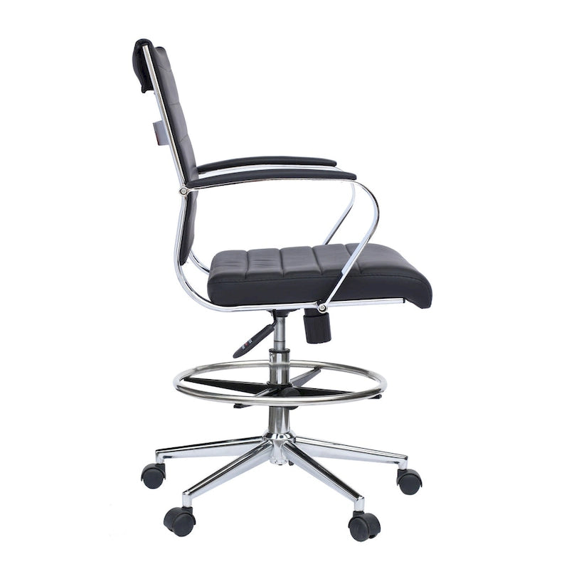 Chaise de dessinateur réglable avec revêtement en similicuir