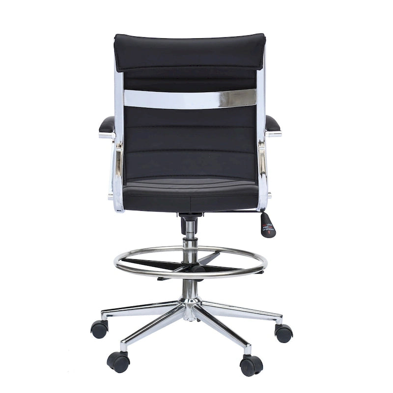 Chaise de dessinateur réglable avec revêtement en similicuir