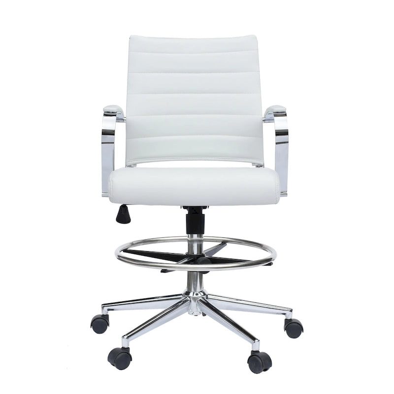 Chaise de dessinateur réglable avec revêtement en similicuir