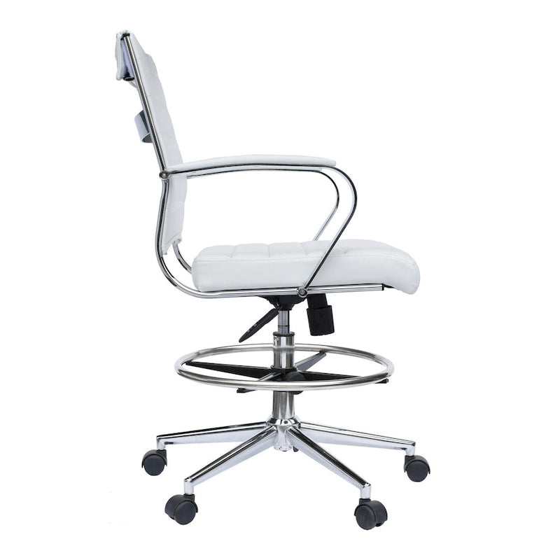 Chaise de dessinateur réglable avec revêtement en similicuir