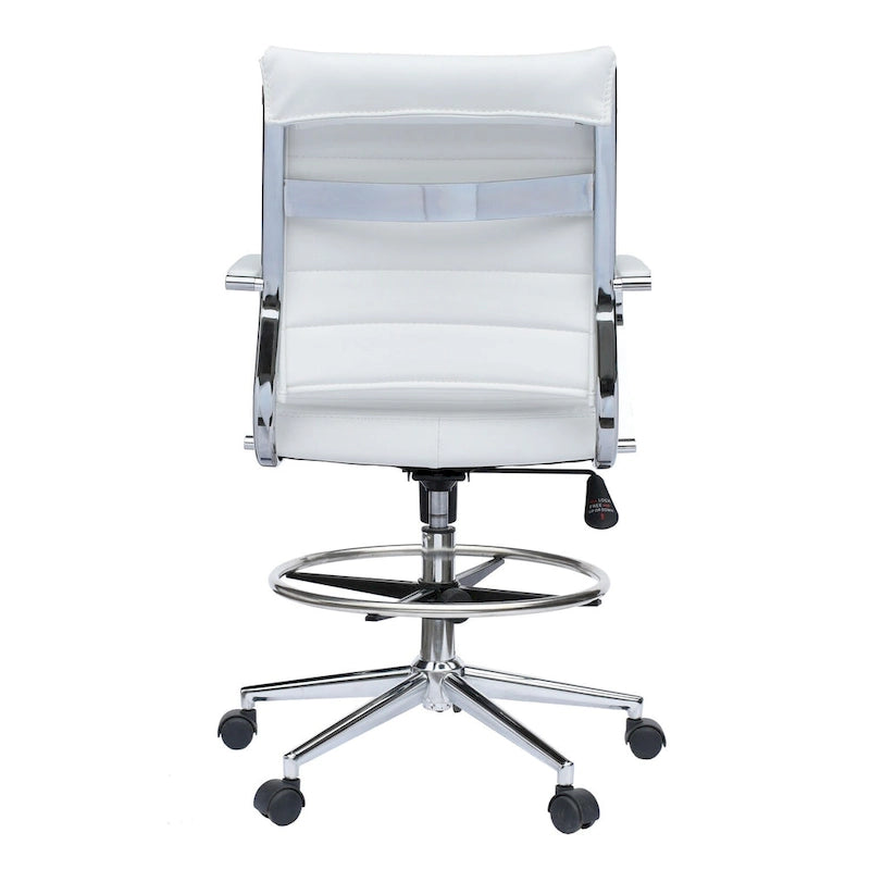 Chaise de dessinateur réglable avec revêtement en similicuir