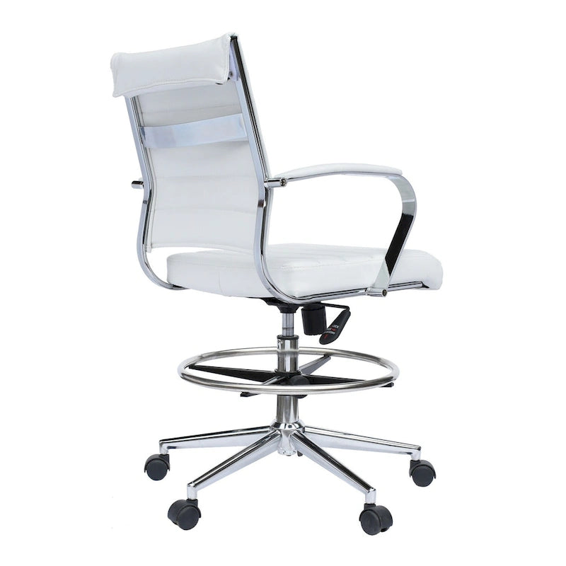 Chaise de dessinateur réglable avec revêtement en similicuir