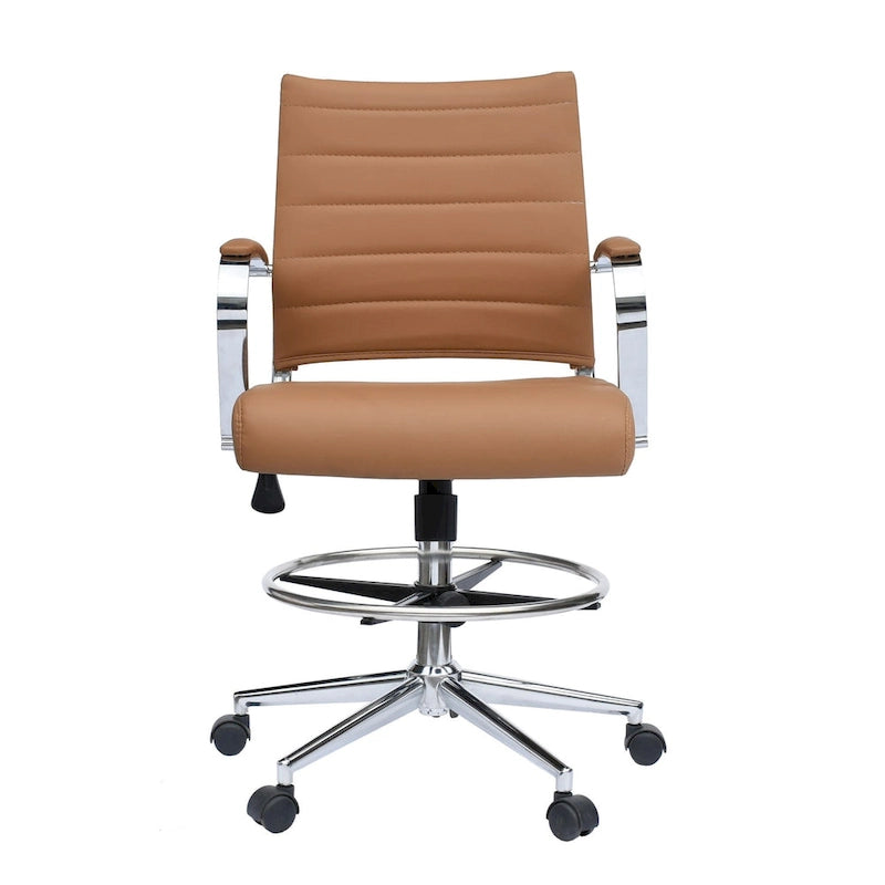 Chaise de dessinateur réglable avec revêtement en similicuir