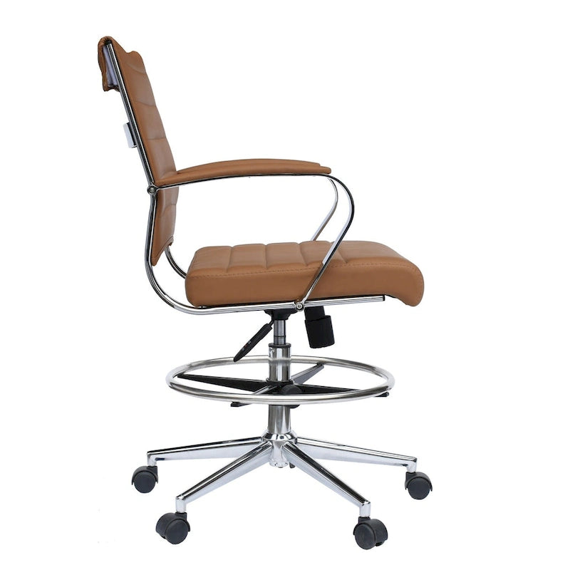 Chaise de dessinateur réglable avec revêtement en similicuir