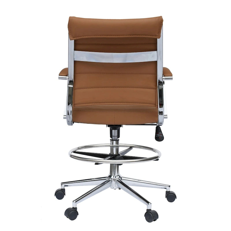 Chaise de dessinateur réglable avec revêtement en similicuir
