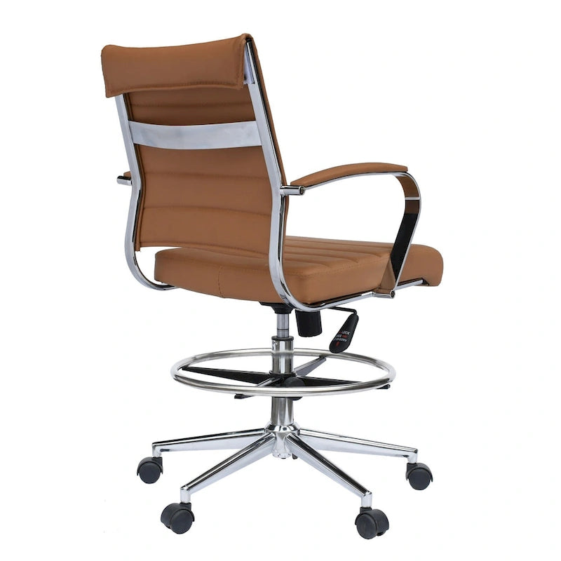 Chaise de dessinateur réglable avec revêtement en similicuir