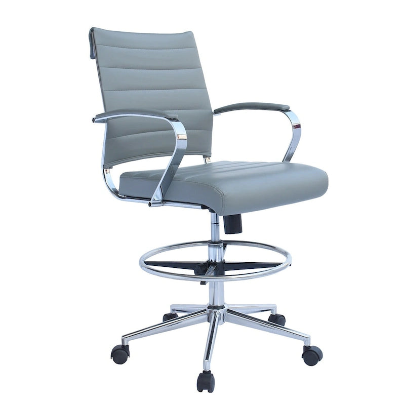 Chaise de dessinateur réglable avec revêtement en similicuir