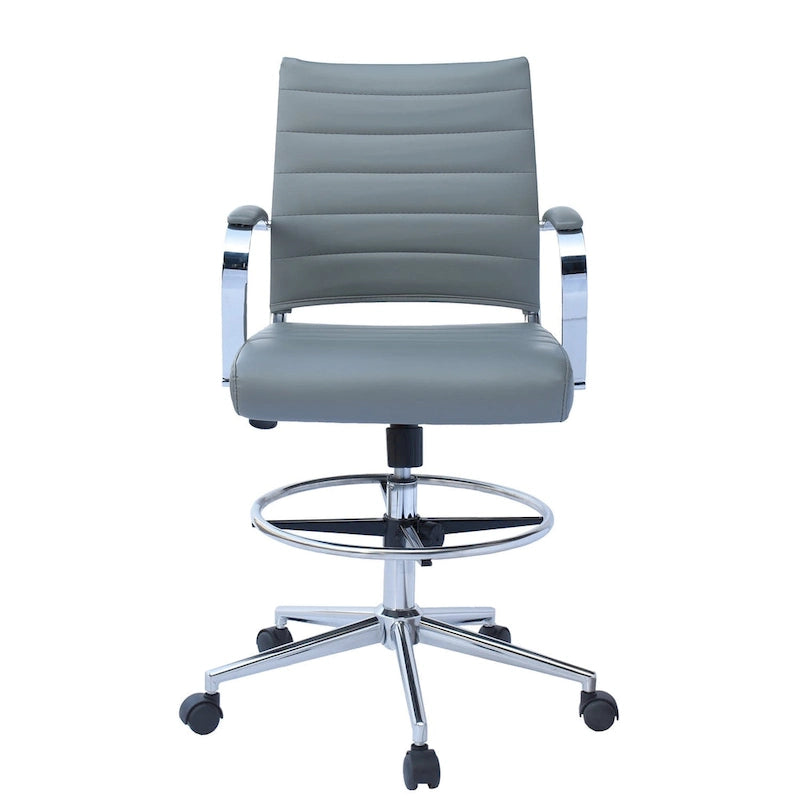 Chaise de dessinateur réglable avec revêtement en similicuir