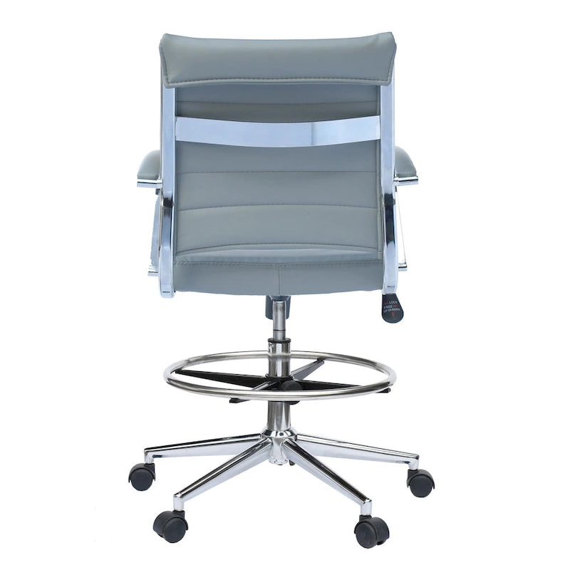 Chaise de dessinateur réglable avec revêtement en similicuir