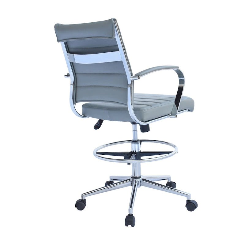 Chaise de dessinateur réglable avec revêtement en similicuir