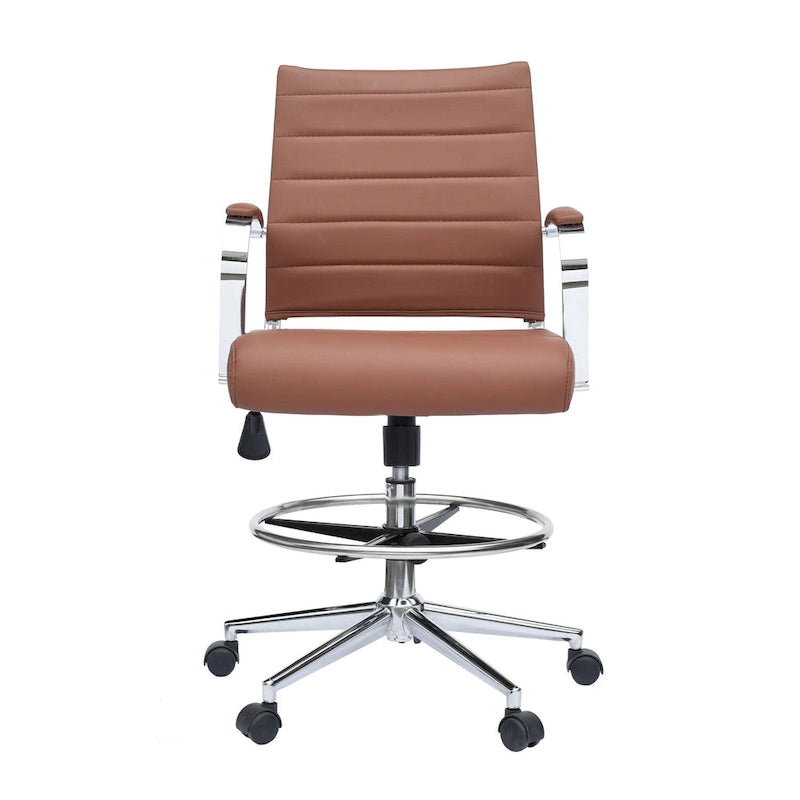 Chaise de dessinateur réglable avec revêtement en similicuir