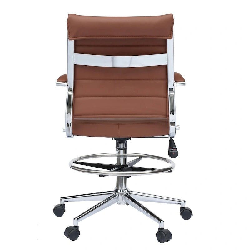 Chaise de dessinateur réglable avec revêtement en similicuir