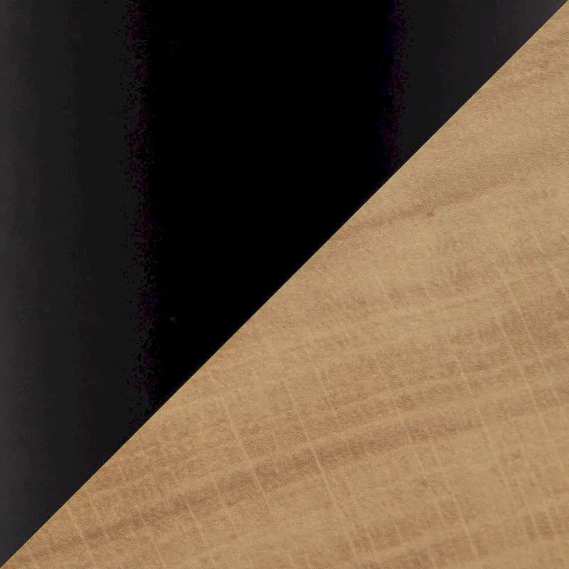 Bureau industriel avec plateau en bois, tiroir coulissant et structure en métal