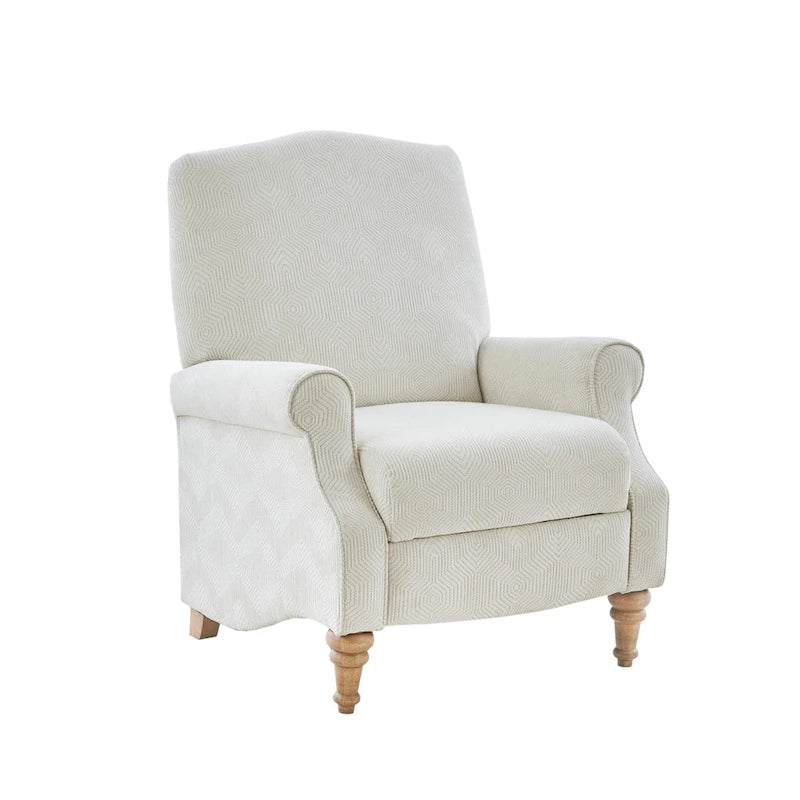 Ivory Push-Back Recliner Chair
