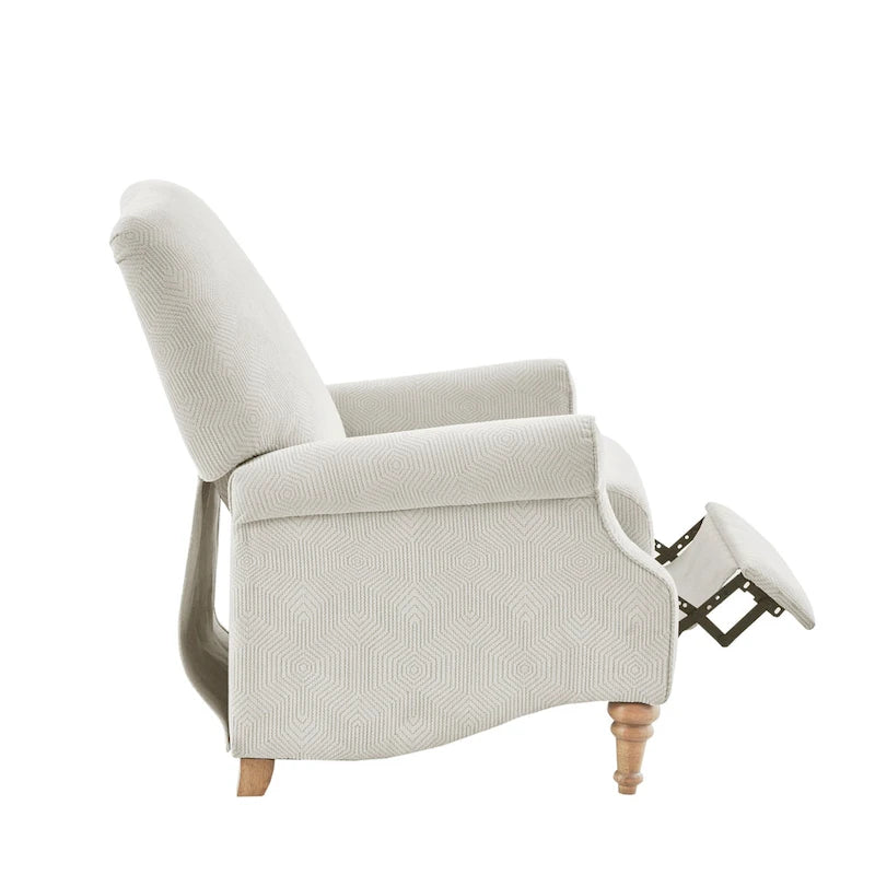 Ivory Push-Back Recliner Chair