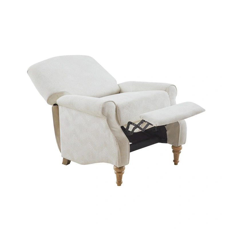 Ivory Push-Back Recliner Chair