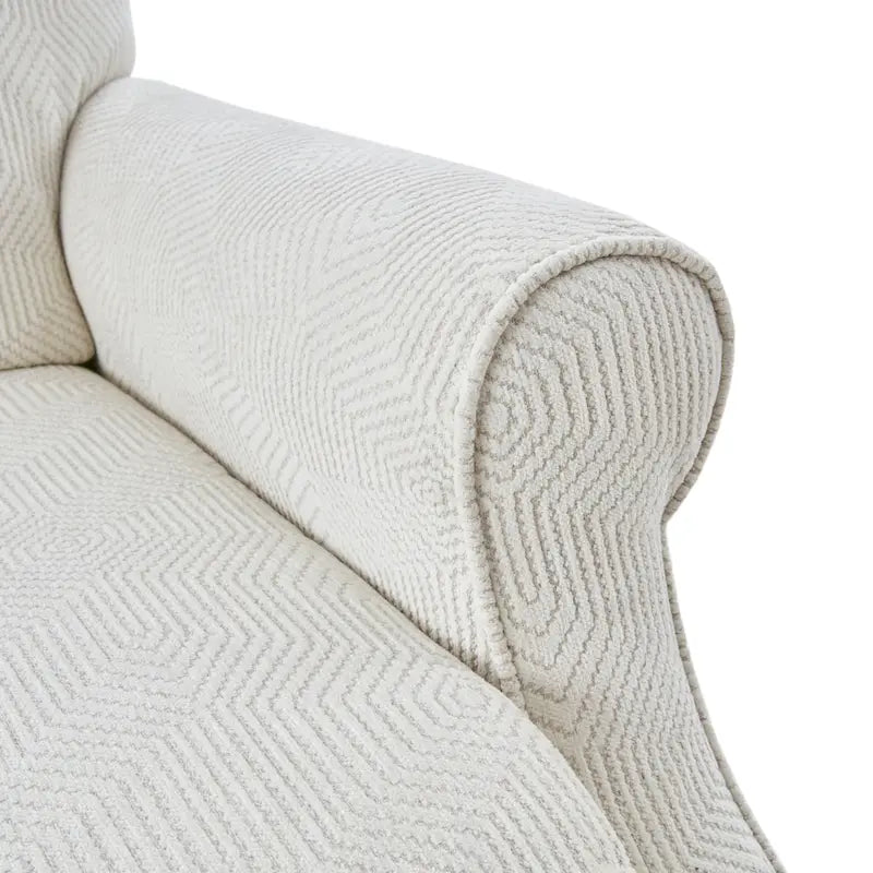 Ivory Push-Back Recliner Chair
