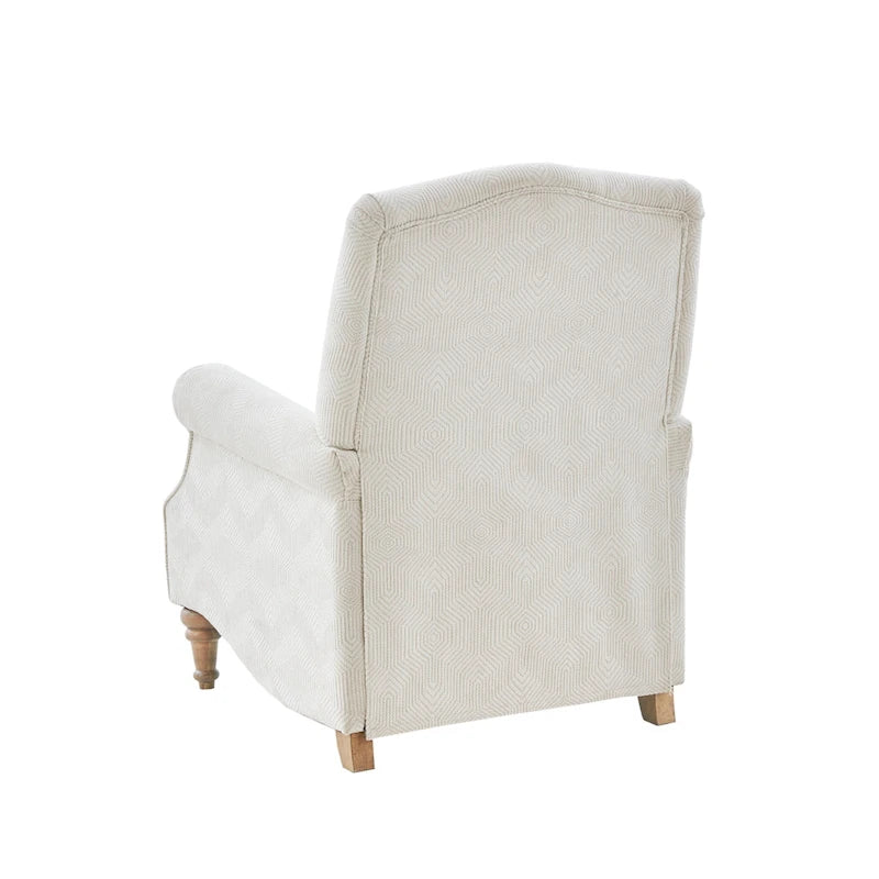 Ivory Push-Back Recliner Chair