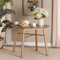 Runder Esstisch aus Rubberwood im Mid-Century-Stil