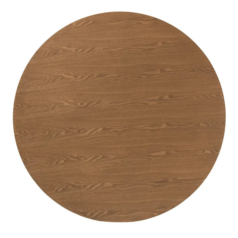 Runder Esstisch aus Rubberwood im Mid-Century-Stil