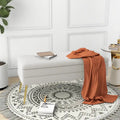Velvet Storage Ottoman Bench