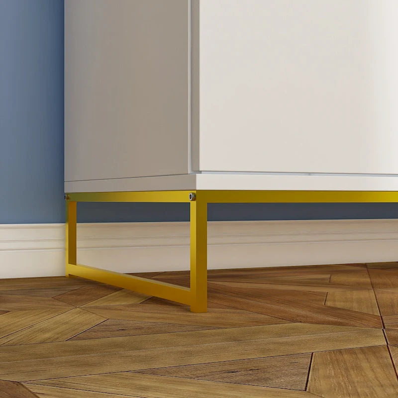 Credenza industriale con 2 ante e 3 cassetti