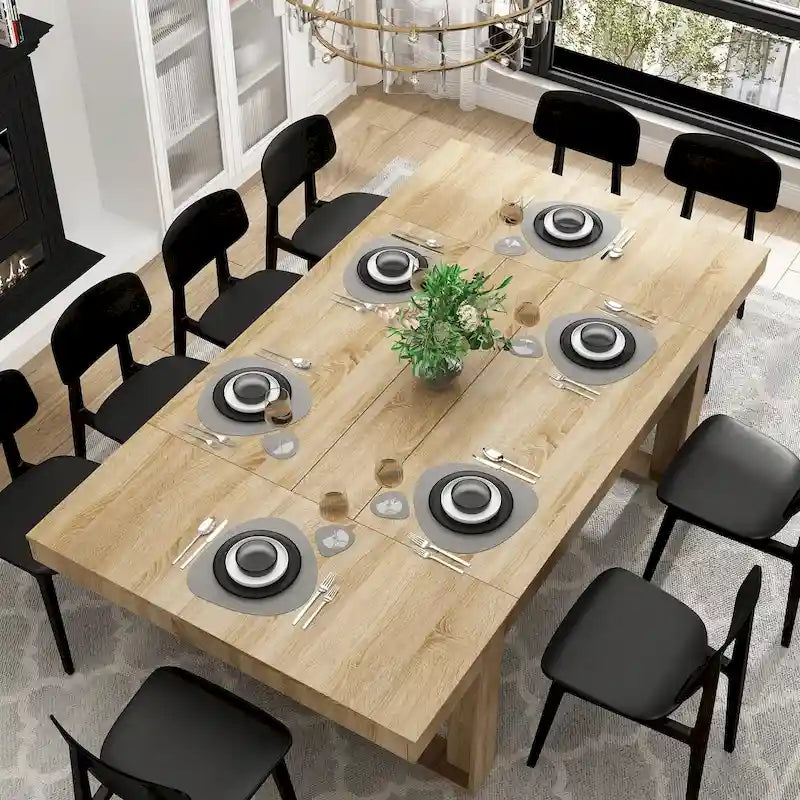 Grande table de conférence avec piètement en bois