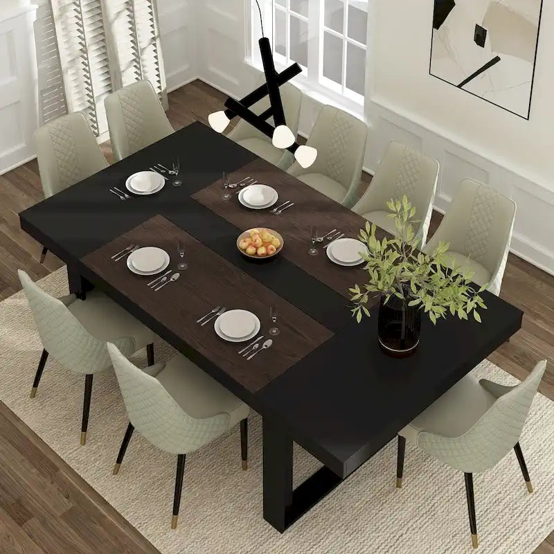 Grande table de conférence avec piètement en bois