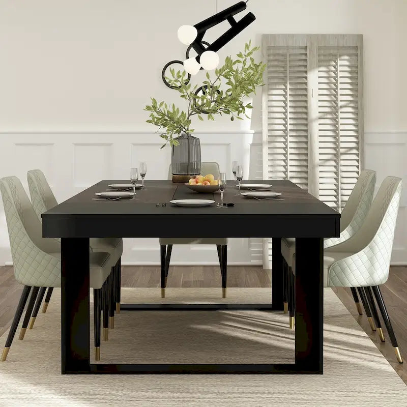 Grande table de conférence avec piètement en bois