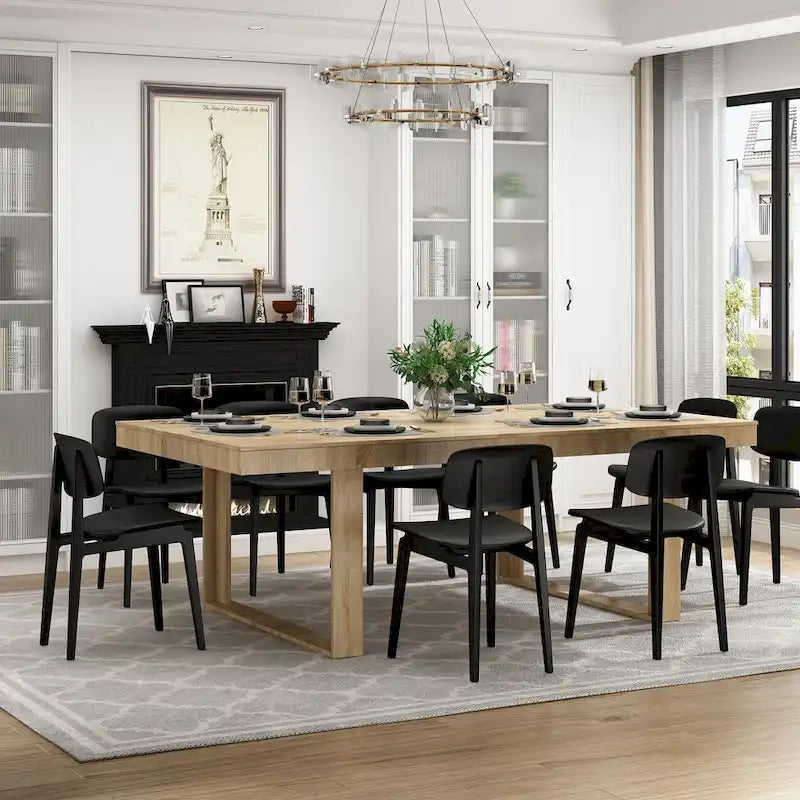 Large Conference Table with Wood Base