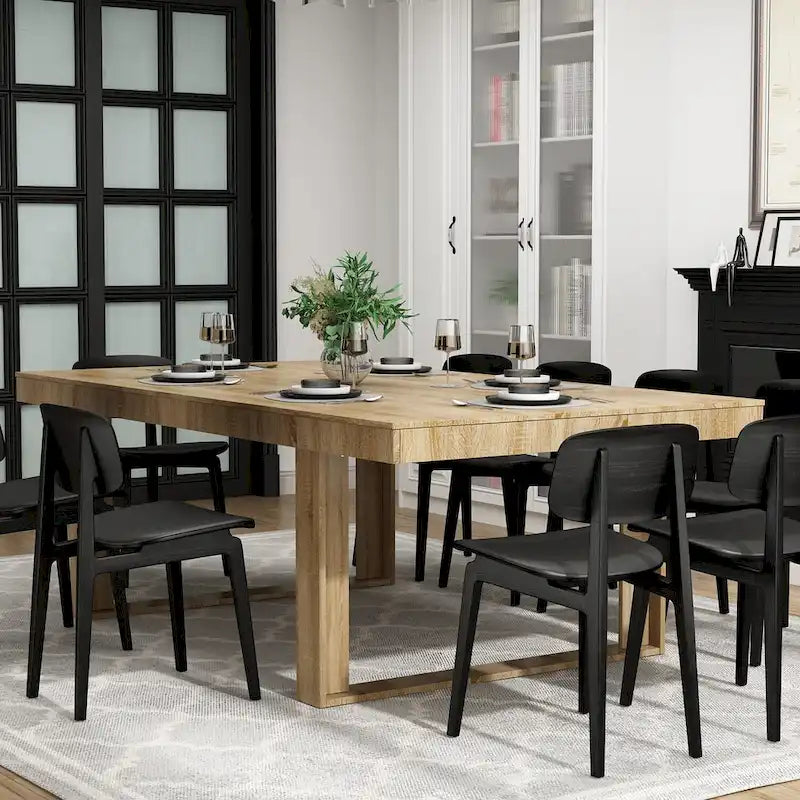 Large Conference Table with Wood Base