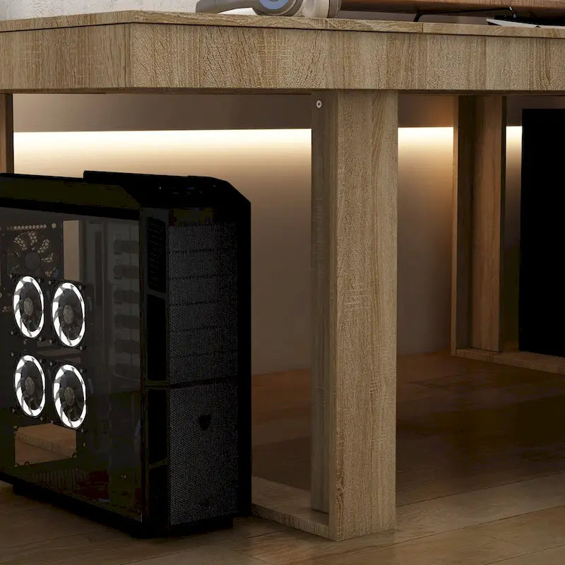 Large Conference Table with Wood Base