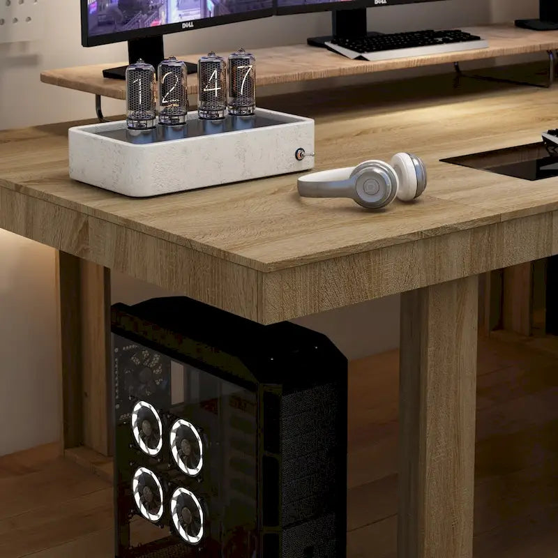 Large Conference Table with Wood Base