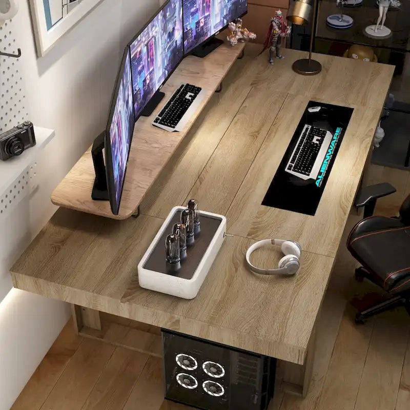 Large Conference Table with Wood Base