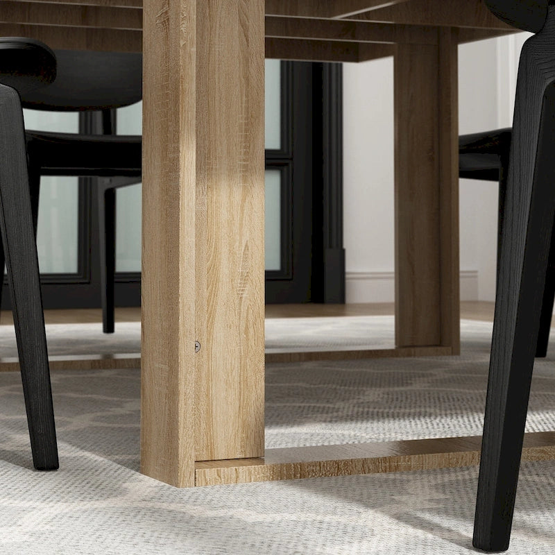 Large Conference Table with Wood Base