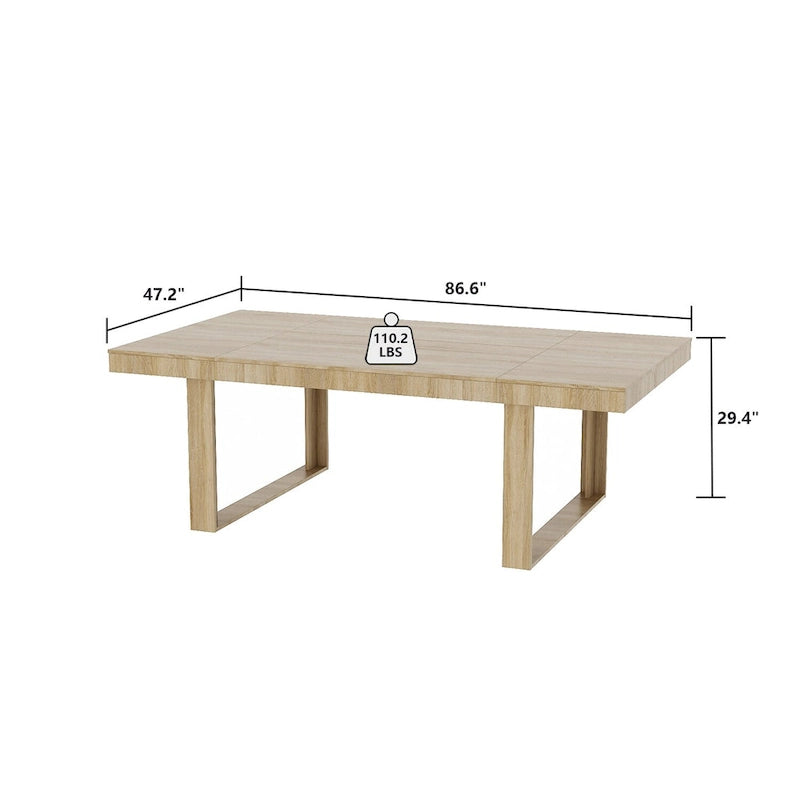 Large Conference Table with Wood Base