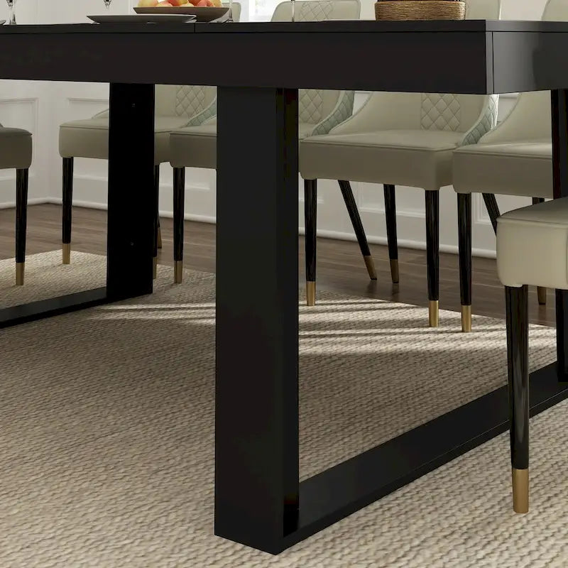 Large Conference Table with Wood Base