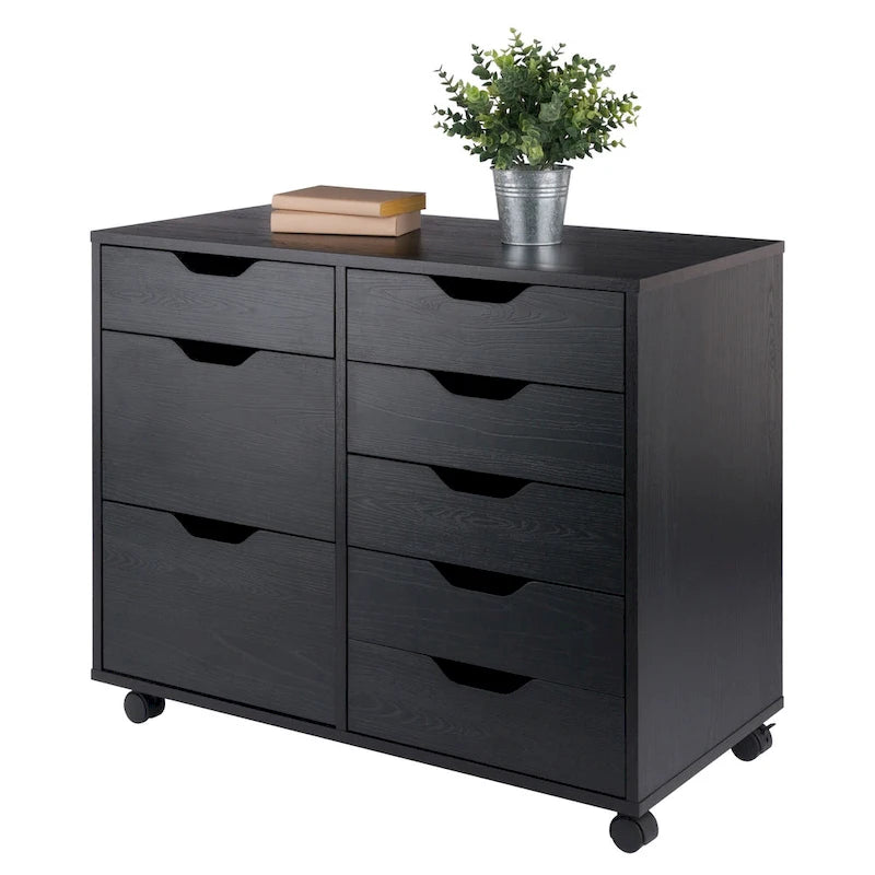 Mueble de almacenamiento móvil con 6 cajones y doble gabinete