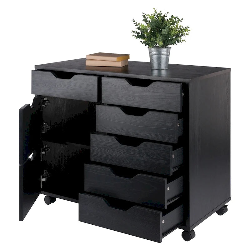 Mueble de almacenamiento móvil con 6 cajones y doble gabinete