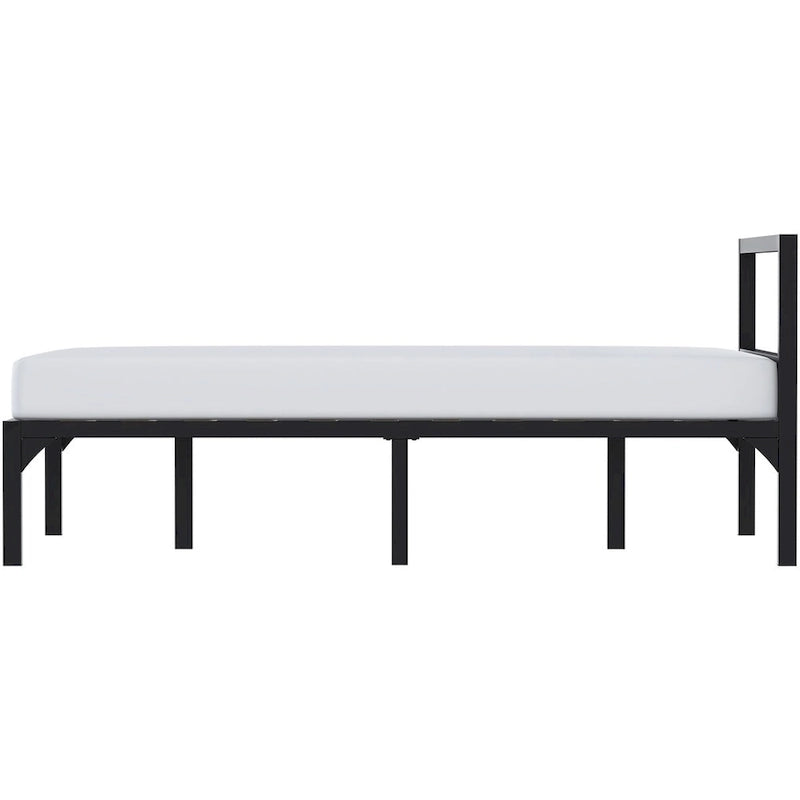 Metal Platform Bed Frame with Headboard & Footboard