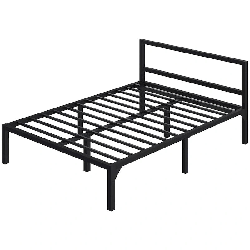 Metal Platform Bed Frame with Headboard & Footboard