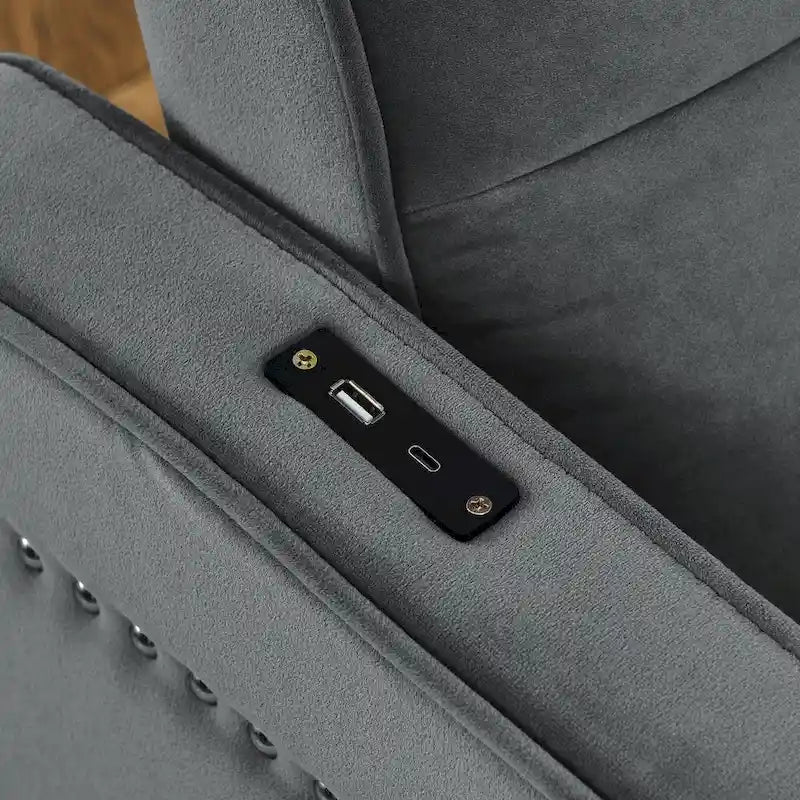 Divanetto letto trasformabile con ricarica USB e schienale regolabile