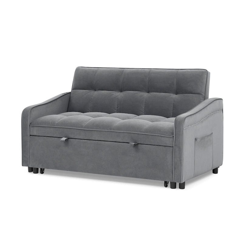 Divanetto letto trasformabile con ricarica USB e schienale regolabile