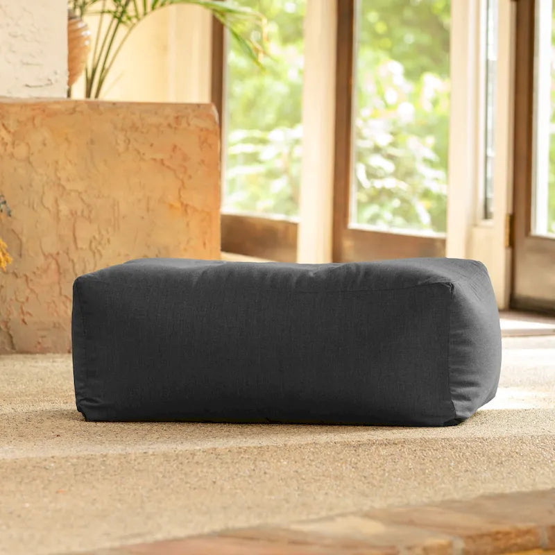 Large Weatherproof Bean Bag Ottoman with Sunbrella Fabric Cover