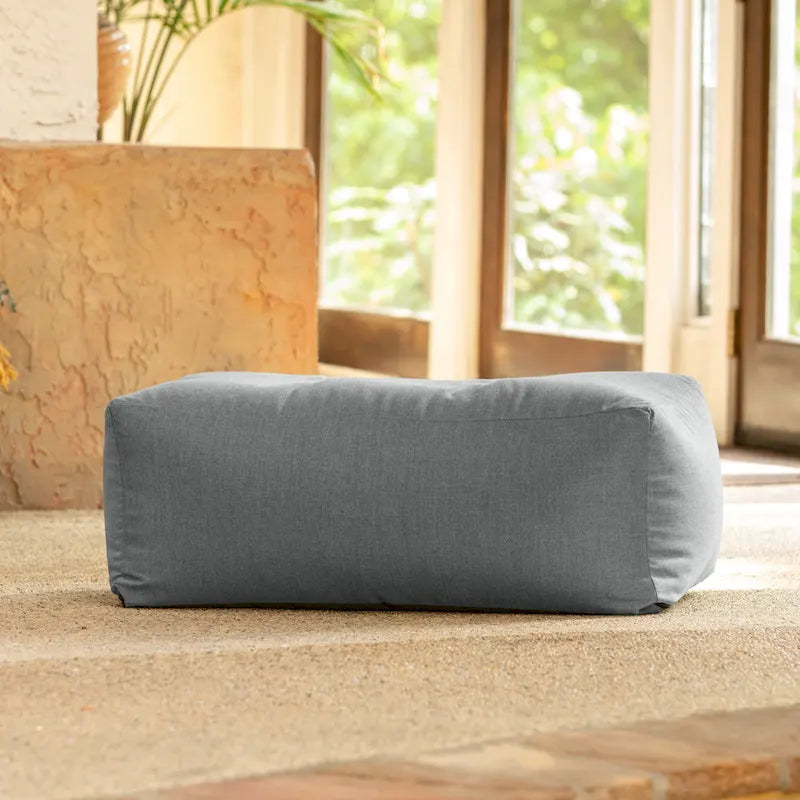 Large Weatherproof Bean Bag Ottoman with Sunbrella Fabric Cover