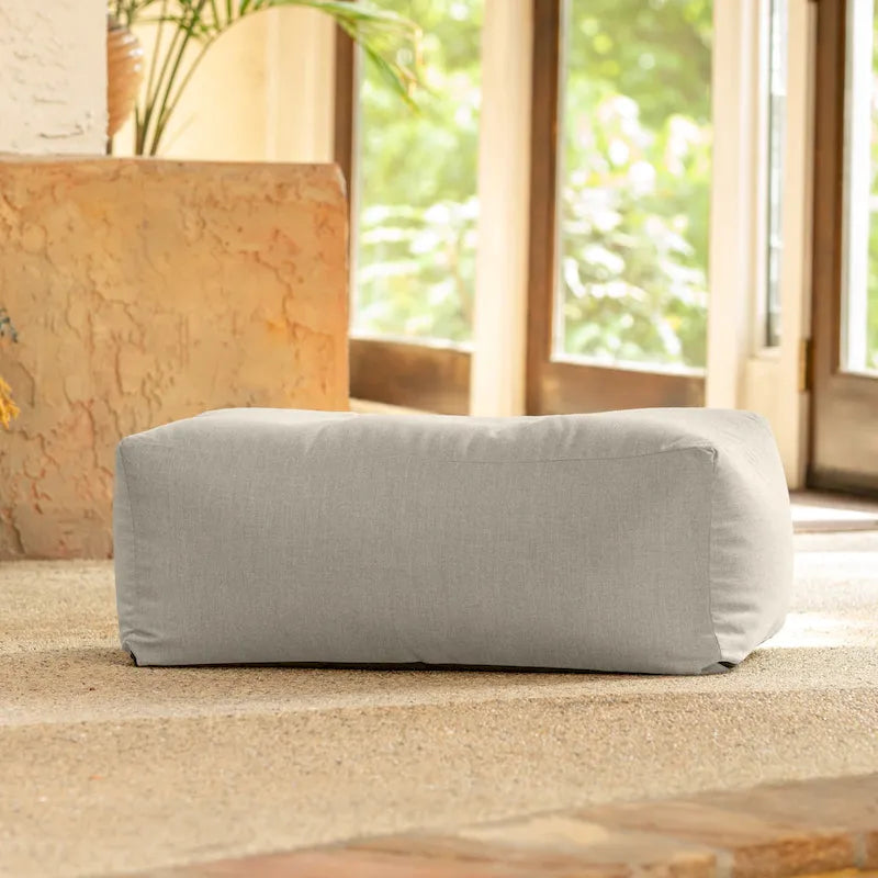 Large Weatherproof Bean Bag Ottoman with Sunbrella Fabric Cover