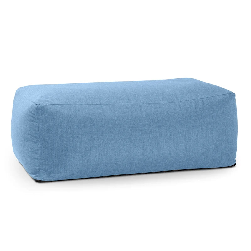 Large Weatherproof Bean Bag Ottoman with Sunbrella Fabric Cover